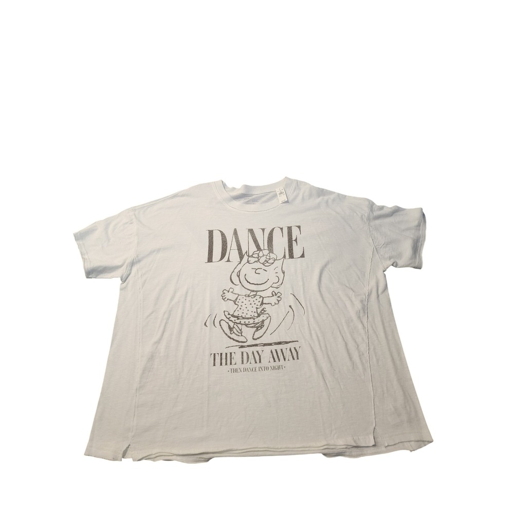 Aerie Peanuts Sally Brown Dance The Day Away Graphic Tee White XL NEW - Picture 3 of 8